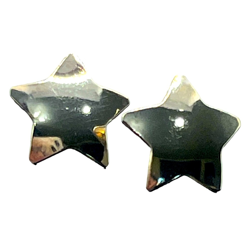 Sterling Silver Star Celestial Stud Earrings